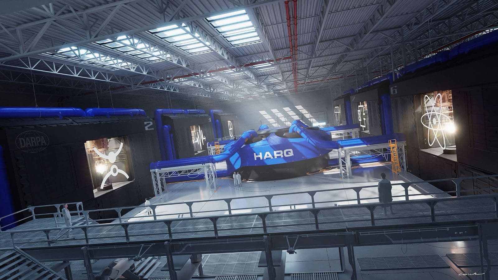 Notional rendering of heterogeneous quantum architecture