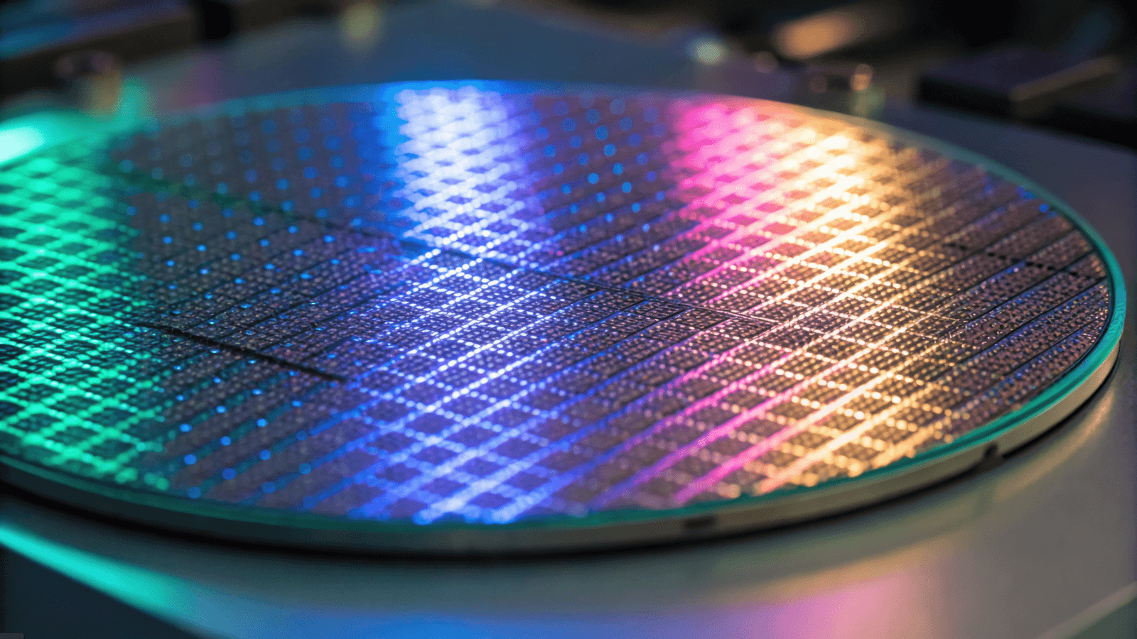 Semiconductor wafer substrate reflecting iridescent light -- the indium phosphide supply chain constraining AI optical interconnect production